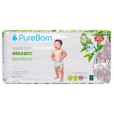 PureBorn Organic Bamboo Ultra Soft (11 - 18 kg) Nappies Size 5 Sunflower Print - 88Pcs
