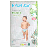 PureBorn Organic Bamboo Ultra Soft (11 - 18 kg) Nappies Size 5 Tropic Print - 44 Pcs