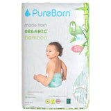 PureBorn Organic Bamboo Ultra Soft (7 - 12 kg) Nappies Size 4 Daisy Print - 48 Pcs