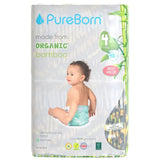 PureBorn Organic Bamboo Ultra Soft (7 - 12 kg) Nappies Size 4 Leopard Print - 48 Pcs