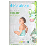 PureBorn Organic Bamboo Ultra Soft (7 - 12 kg) Nappies Size 4 Tropic Print - 48 Pcs
