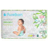 PureBorn Organic Bamboo Ultra Soft (7 - 12 kg) Nappies Size 4 Tropic Print - 96 Pcs