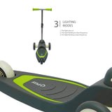 Qplay Mika LED Kids Scooter with 3 Light Modes - Green