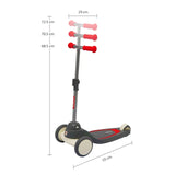 Qplay Mika LED Kids Scooter with 3 Light Modes - Red