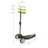 Qplay Mika LED Kids Scooter with 3 Light Modes - Green