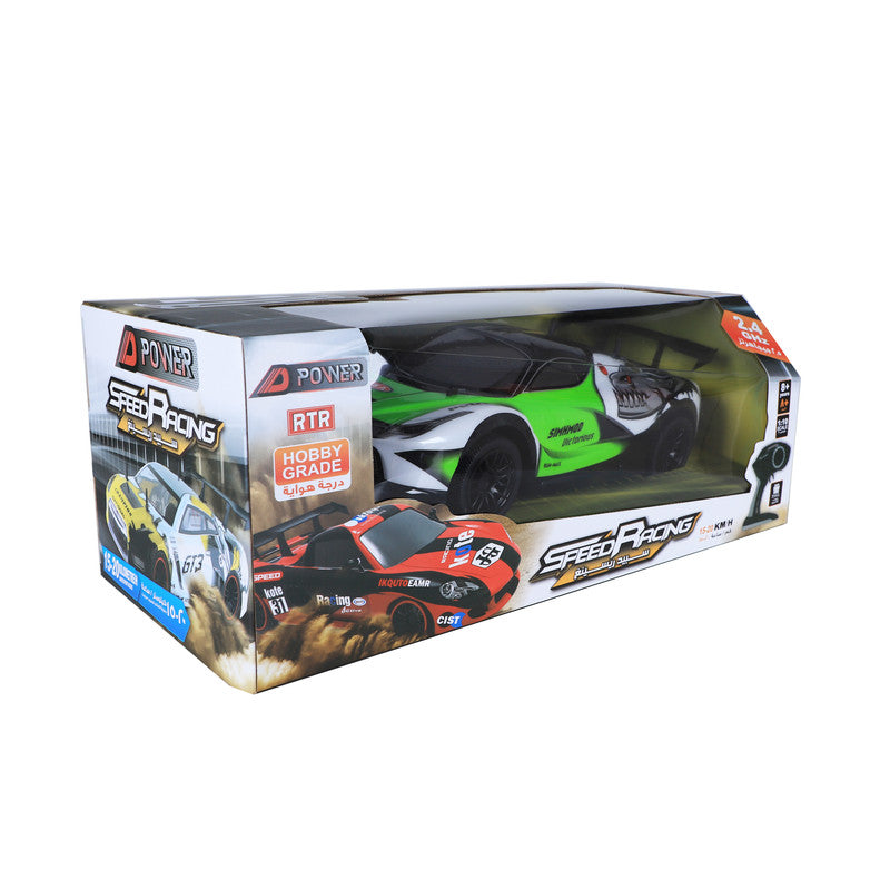 D-Power 1:10 Speed Racing Remote Control 2.4GHZ Race Car - Green - Laadlee