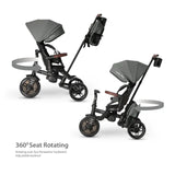 Qplay Comfo Max 7-in-1 Tricycle - Grey