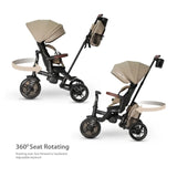 Qplay Comfo Max 7-in-1 Tricycle - Coffee