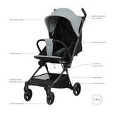 Qplay Mega Pro Stroller- Morandi Blue