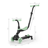 Qplay Sema Evo 5-in-1 Lightening Scooter - Jade Green