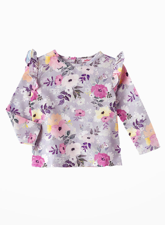 Jelliene Flowy Comfort: Girls Long Sleeve Woven Blouse