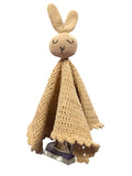 Pikkaboo Handmade Crochet Cotton Rabbit Toy Blanket - Beige