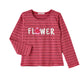 Jelliene Girls Striped Long Sleeve Top - Red