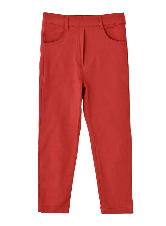 Jelliene Girls Stretch Pants - Red