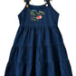 Jelliene Girls Denim Tiered Dress - Blue