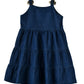 Jelliene Girls Denim Tiered Dress - Blue