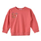 Jelliene Girls Sweatshirt Floral Embroidery - Coral