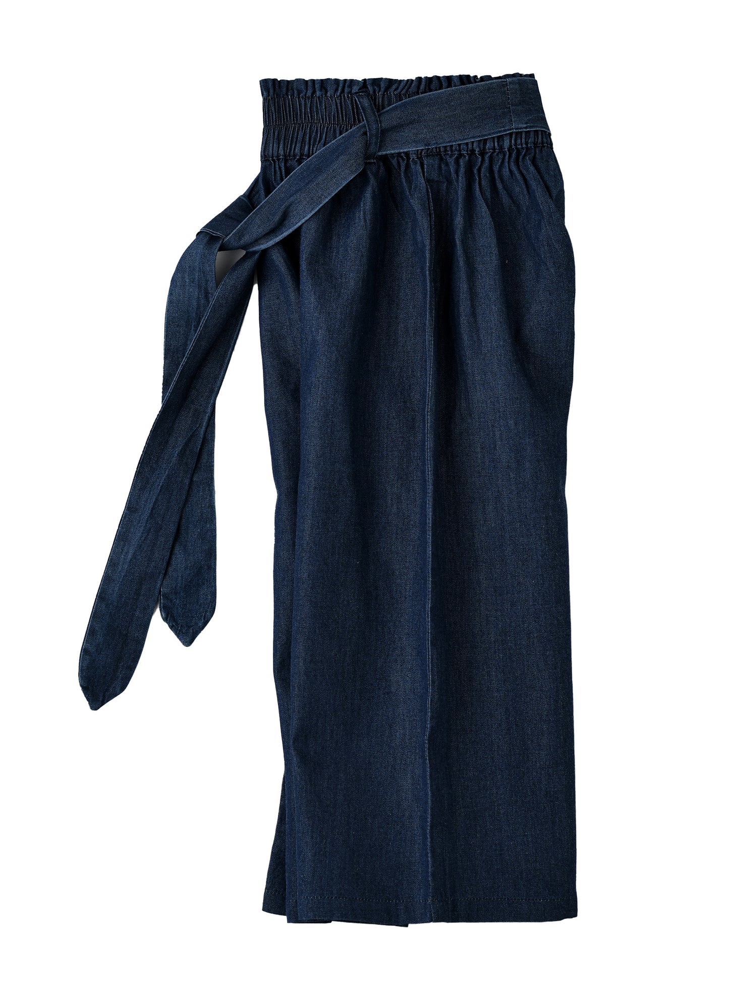 Jelliene Girls Denim Culottes with Tie Belt