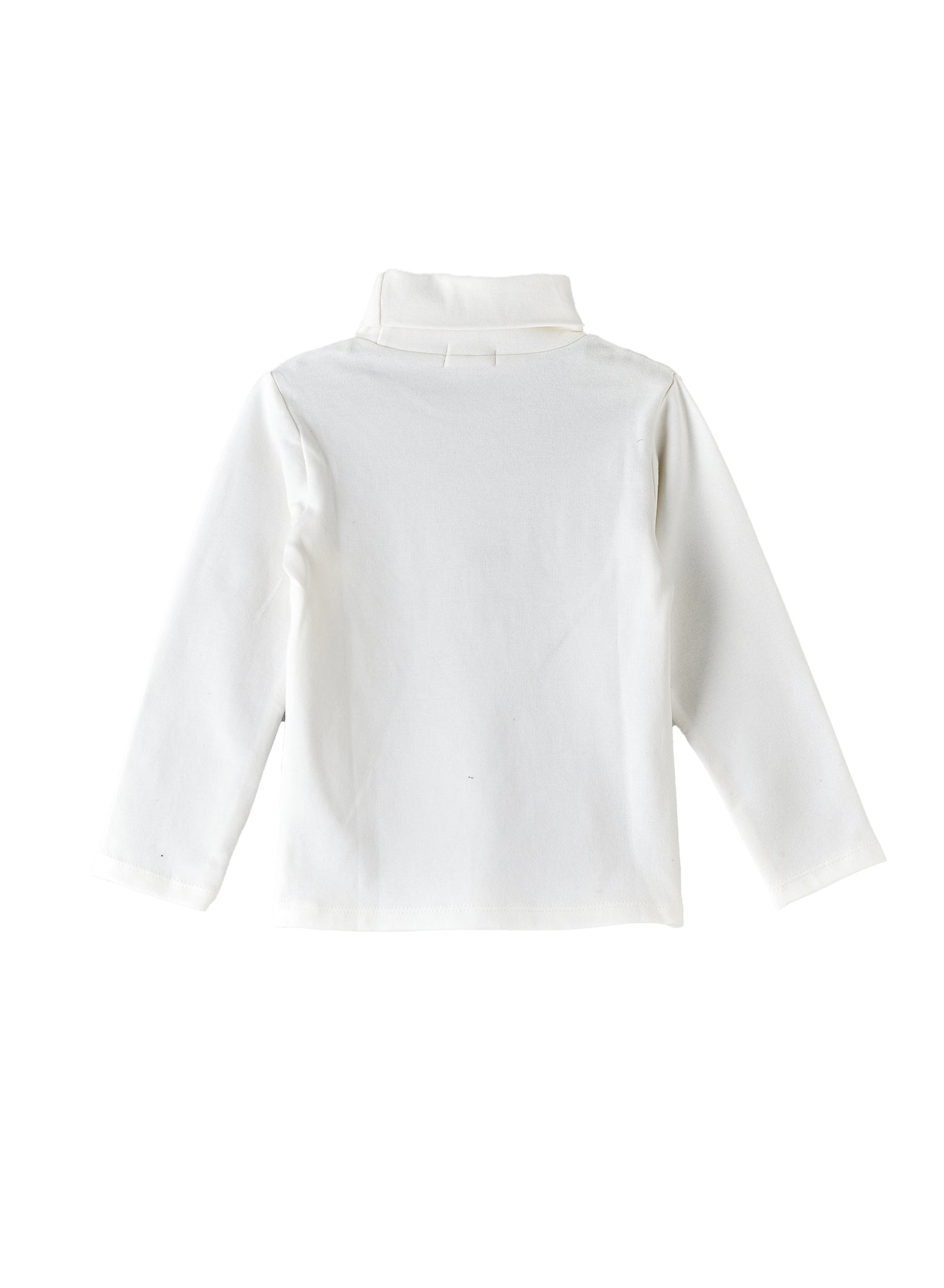 Jelliene Girls Turtleneck with Floral Print - White