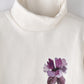 Jelliene Girls Turtleneck with Floral Print - White