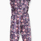 Jelliene Blooming Fun Girls Floral Print Jumpsuit - Purple