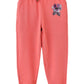 Jelliene Girls Jogger With Floral Motif - Coral