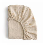 Mushie Crib Sheet Small Rainbow - Laadlee