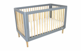 Babyhood Riya Cot - Grey/Beech