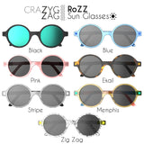 Ki ET LA Kids Sunglasses Crazyg - Zag Round - Blue - Laadlee