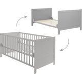 Roba Convertible Star Magic Baby Cot Set To Junior Bed with Bedding Set - Taupe