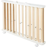 Roba Wooden Folding Playpen With Incl. Lockable Wheels And Height Adjustable - White