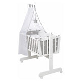 Roba Wooden Cradle Set With Bedding Set - White