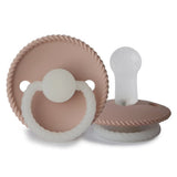 Frigg Rope Silicone Baby Pacifier 6M-18M, 1Pack, Blush Night - Size 2 - Laadlee