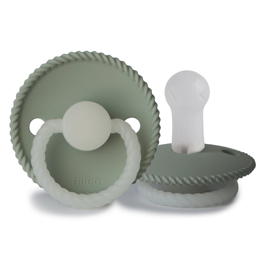 Frigg Rope Silicone Baby Pacifier 6M-18M, 1Pack, Sage Night - Size 2 - Laadlee