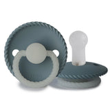 Frigg Rope Silicone Baby Pacifier 6M-18M, 1Pack, Stone Blue Night - Size 2 - Laadlee