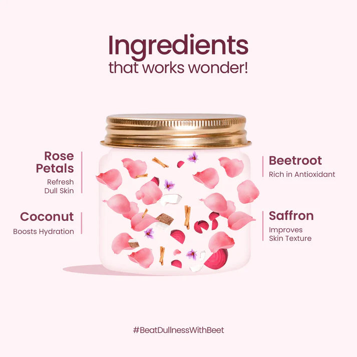 Mother Sparsh Rose & Beetroot Face Ubtan - 75gm - Laadlee