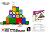 Magnetic Fields Light Up Magnetic Tiles Blocks Castle Set - 48 Pcs