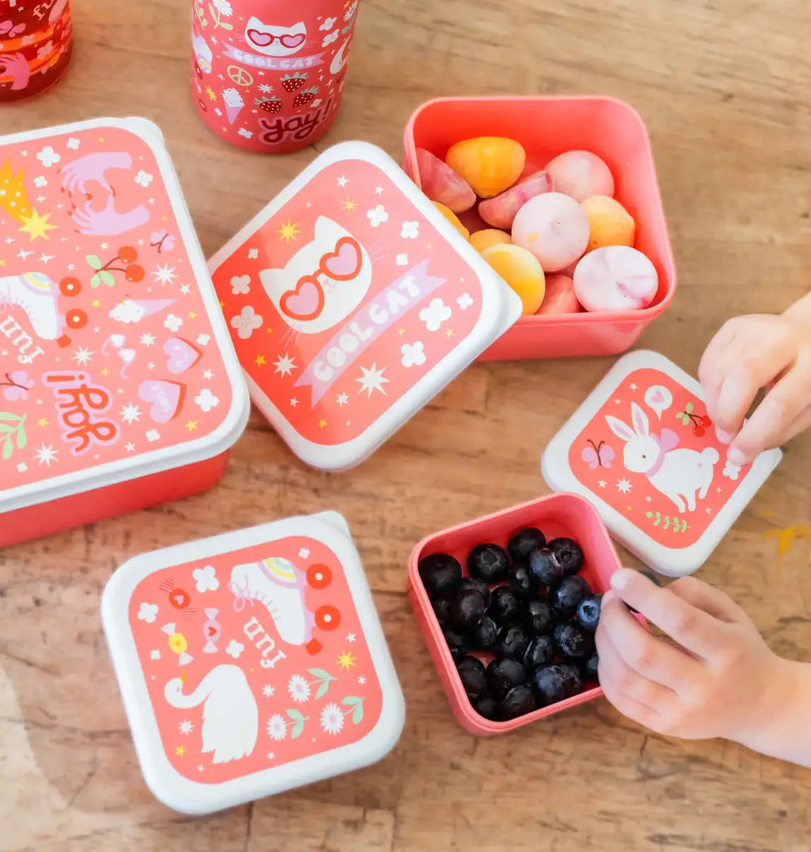 A Little Lovely Company Lunch & Snack Box Set - Fun