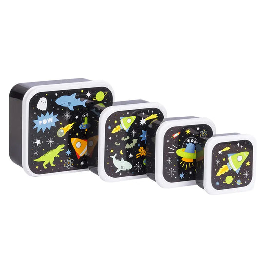 A Little Lovely Company Lunch & Snack Box Set - Galaxy