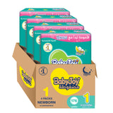 BabyJoy 2X Compressed Diaper, Value Pack Newborn Size 1, Up To 4Kg - 176Pcs