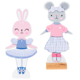 Stephen Joseph Magnetic Dress Up Doll - Bunny And Mouse