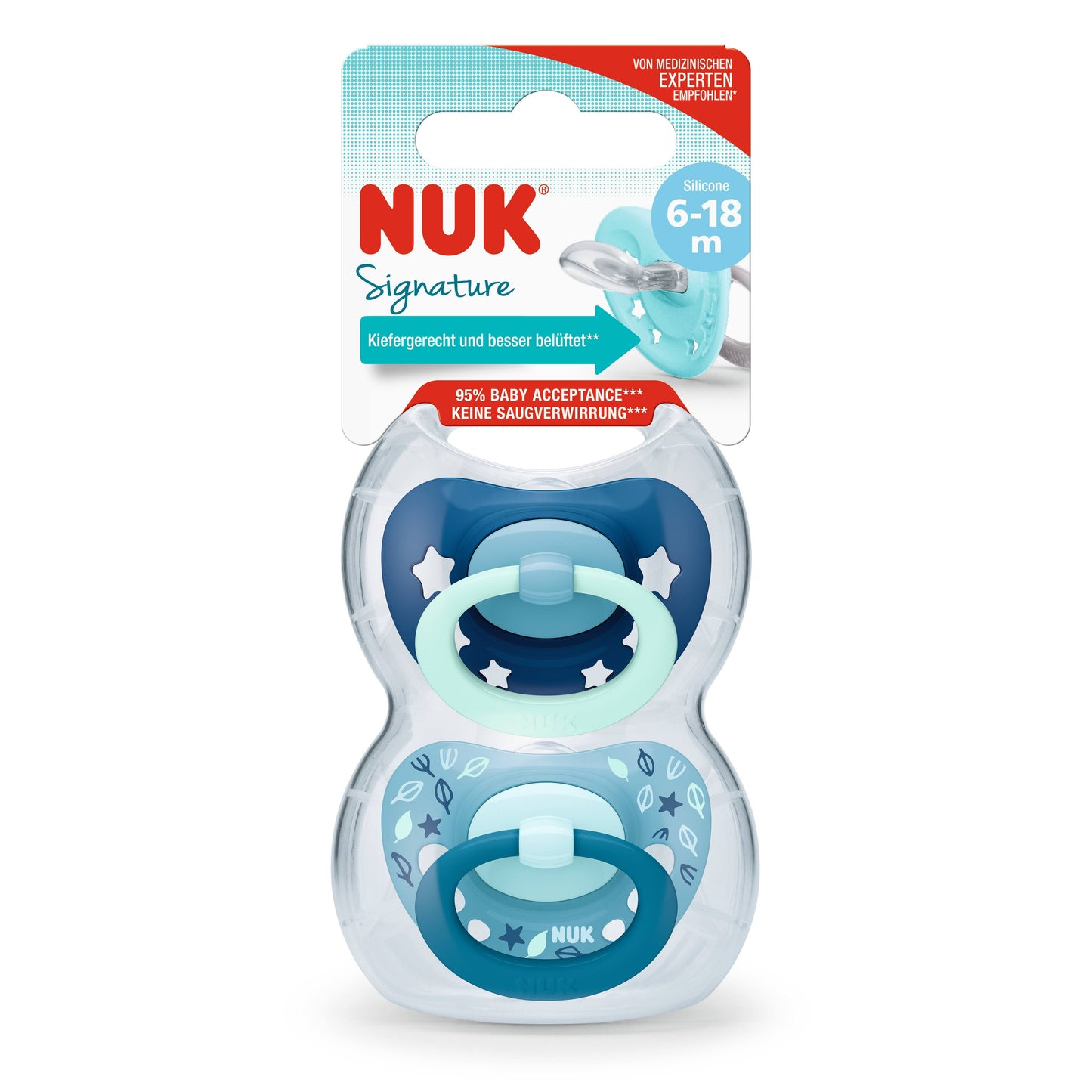 Nuk Signature Silicone Soother 6M-18M - Pack of 2