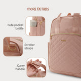 Sunveno Jewel Diaper Backpack with Stroller Straps - Rose Gold