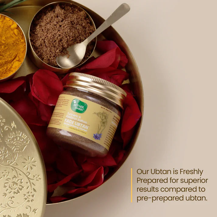 Mother Sparsh Turmeric & Kashmiri Saffron Face Ubtan - 40gm - Laadlee