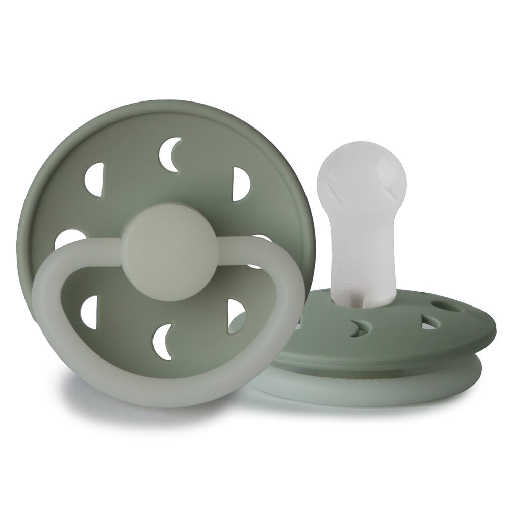 Frigg Moon Phase Silicone Baby Pacifier 6M-18M, 1Pack, Sage Night - Size 2 - Laadlee