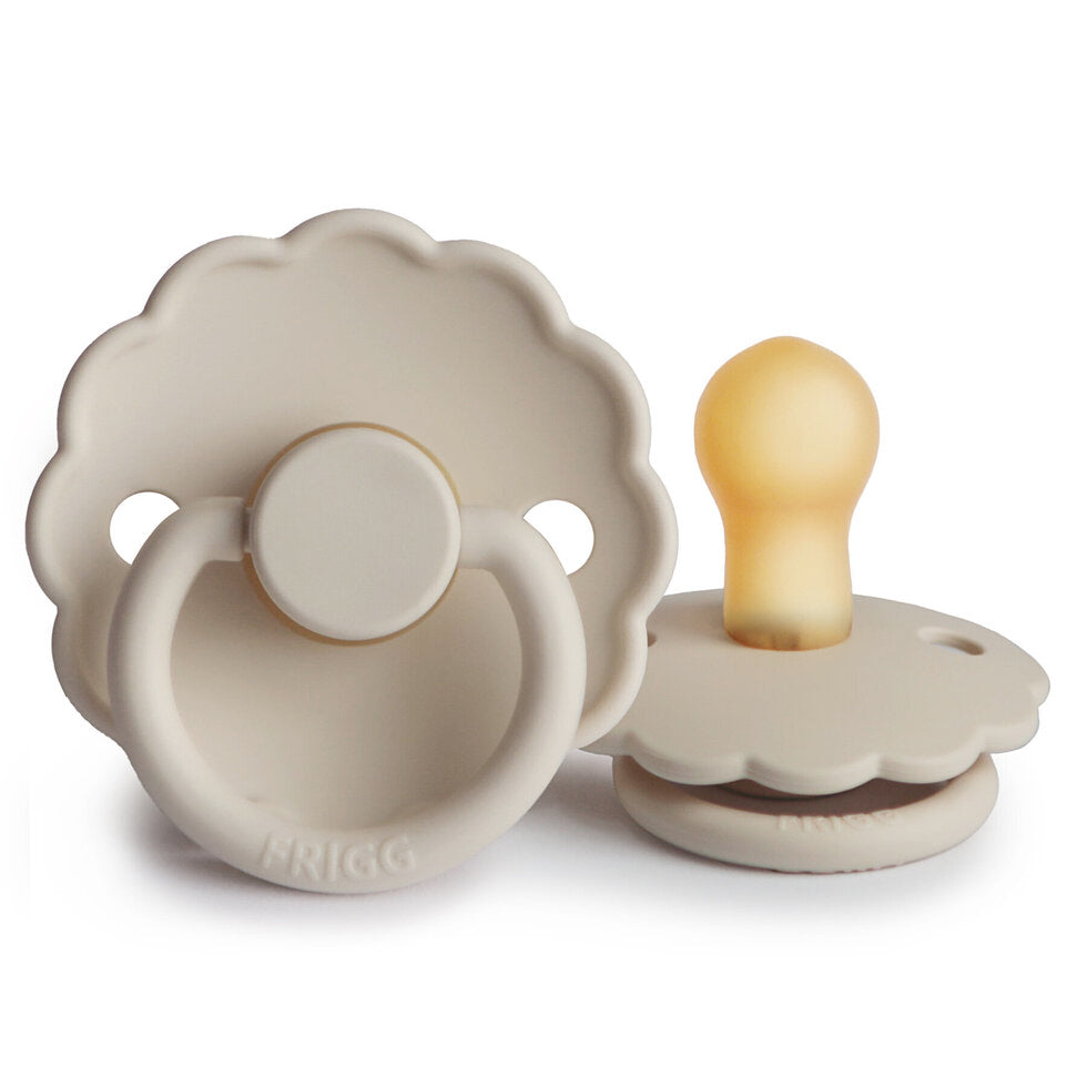 Frigg Daisy Silicone Baby Pacifier 0-6M, 1Pack, Sandstone - Size 1 - Laadlee