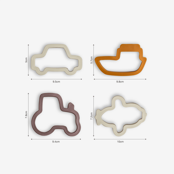 Citron Sandwich Cutters Set of 4 Vehicles