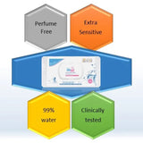 Sebamed Baby Cleansing Wipes With 99% Water - 60pcs