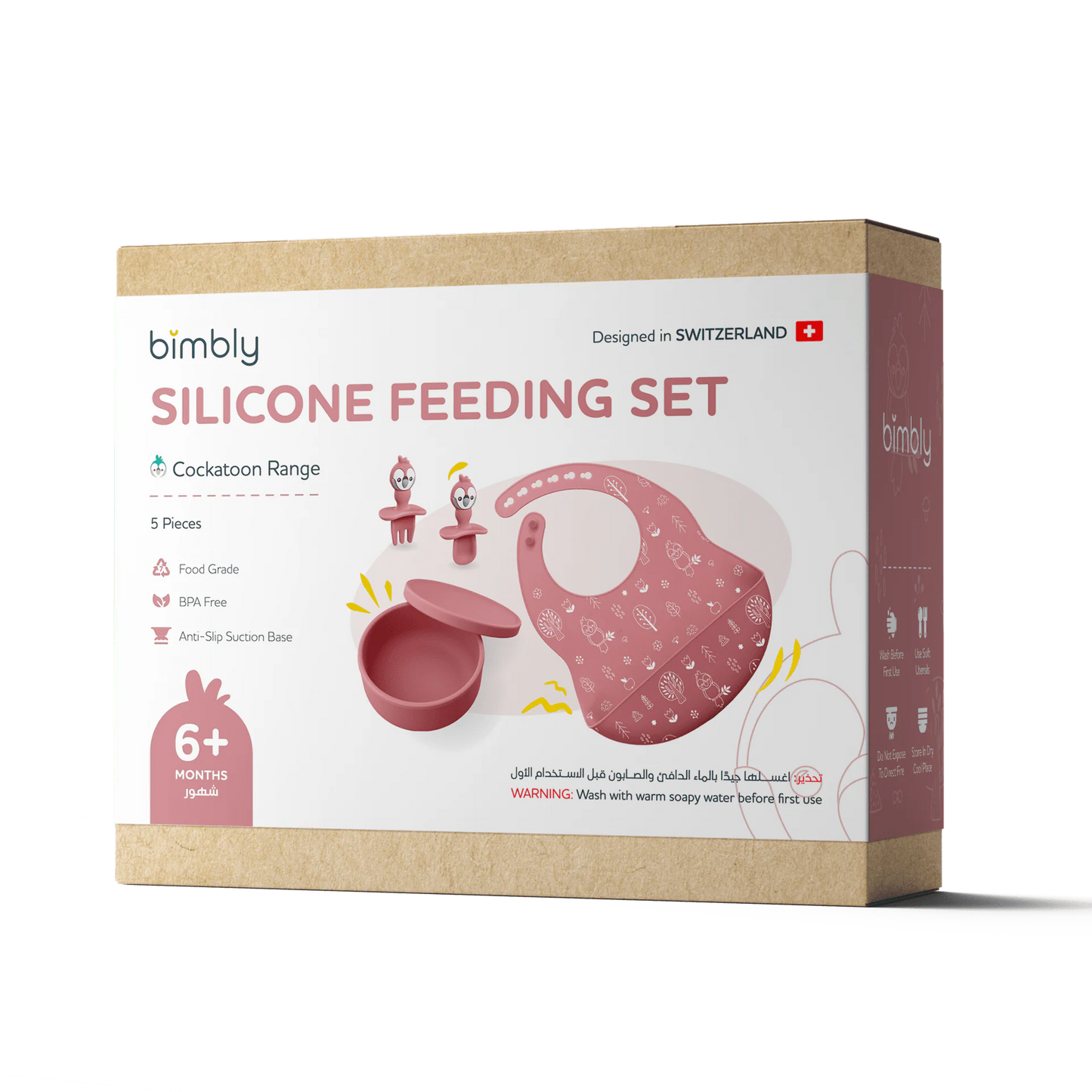 Bimbly 5-in-1 Baby Feeding Set - Pink