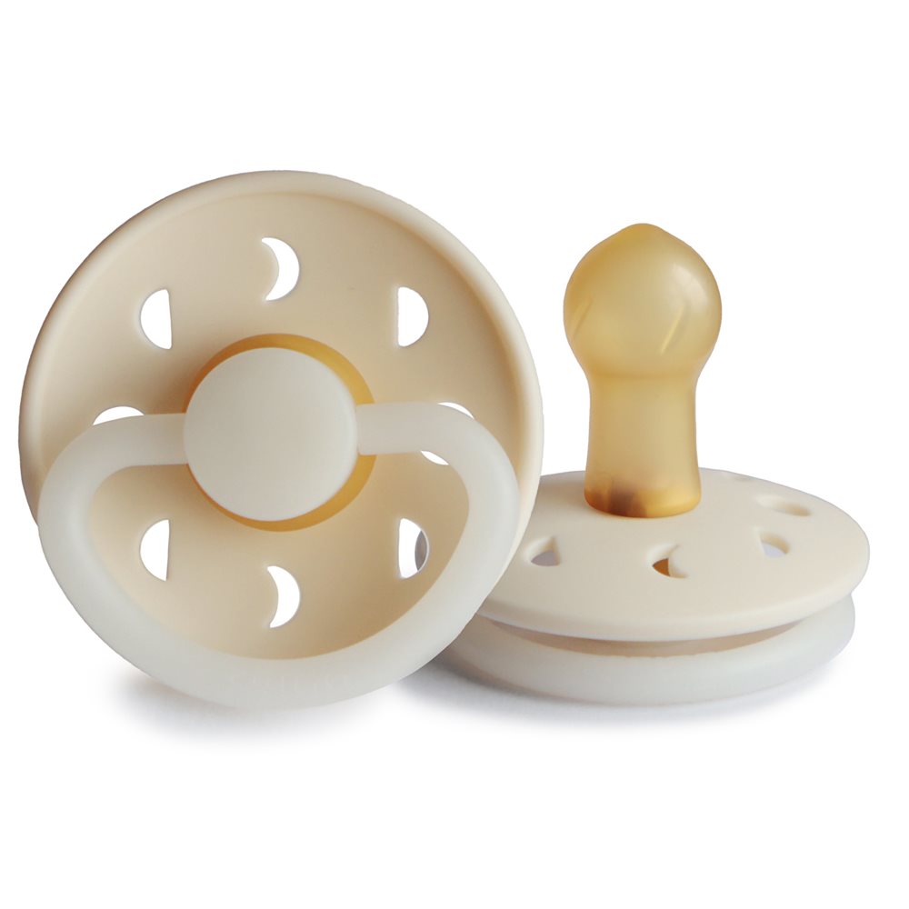 Frigg Moon Phase Latex Baby Pacifier 0-6M, 1Pack, Cream Night - Size 1 - Laadlee